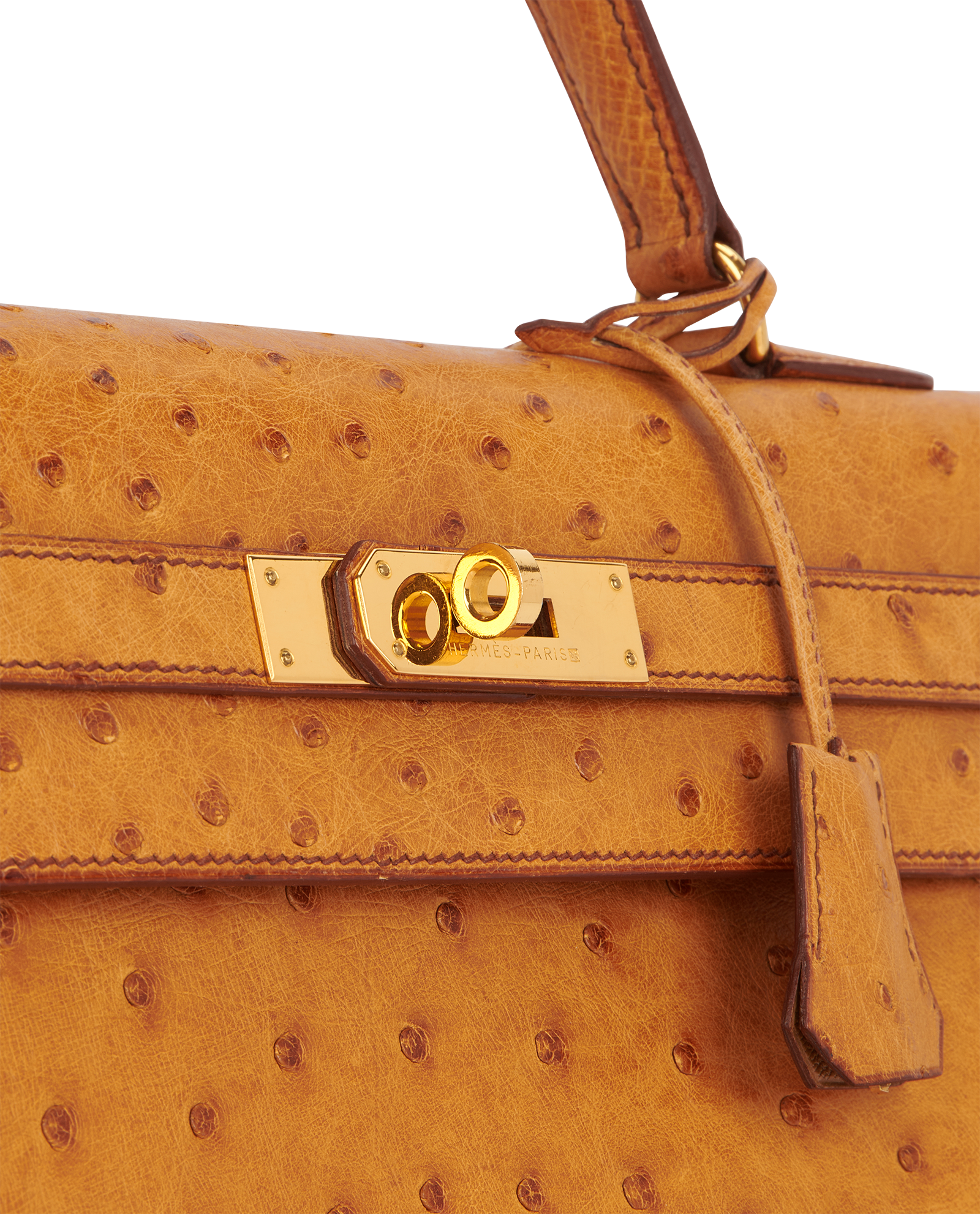 Kelly 32 in Ostrich Cognac, &pound;15,000, Handbags, Tan, Ostrich, Other view